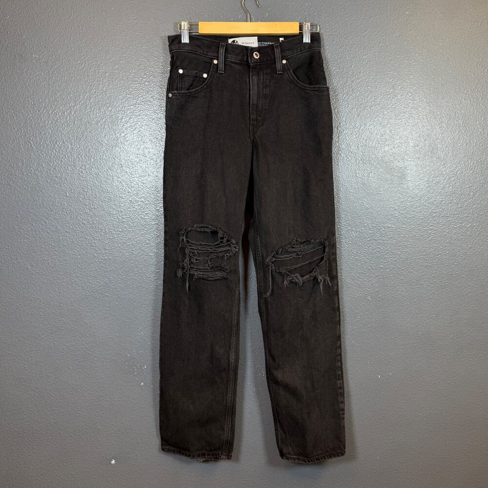 Levi’s Silver Tab 29/31 women’s black ‘94 baggy jeans denim pants distressed